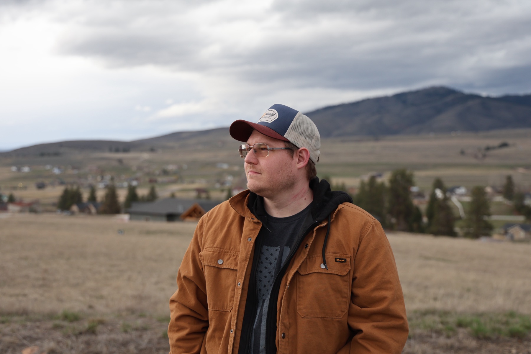Colten Krauter above a Montana valley